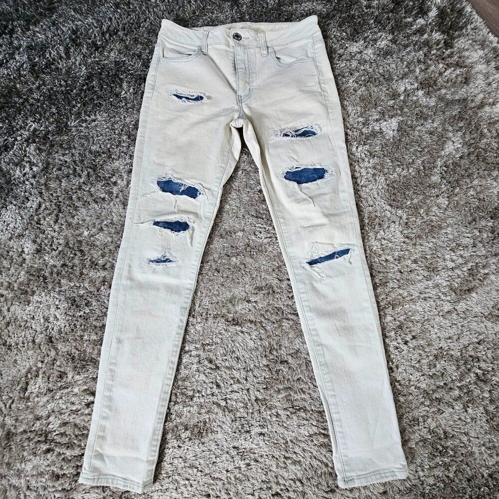 American Eagle Hi-Rise Jeggings Light Denim size 8